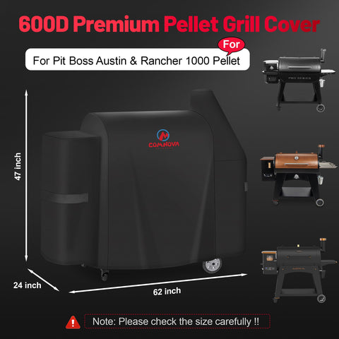M COMNOVA OUTDOORS 1000-series smoker cover protects large pellet grills outdoors