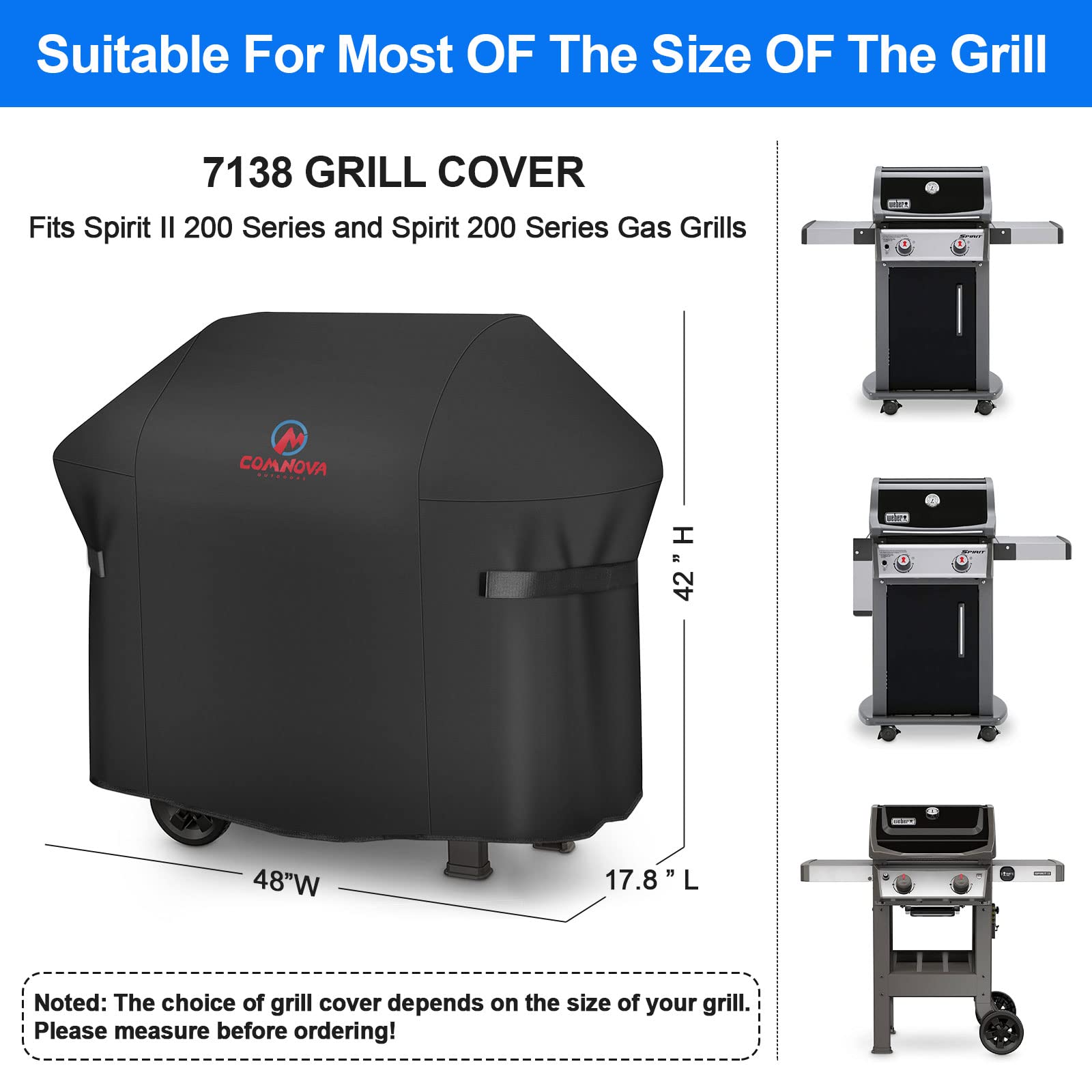 M COMNOVA OUTDOORS BBQ Cover with UV resistance to help maintain color