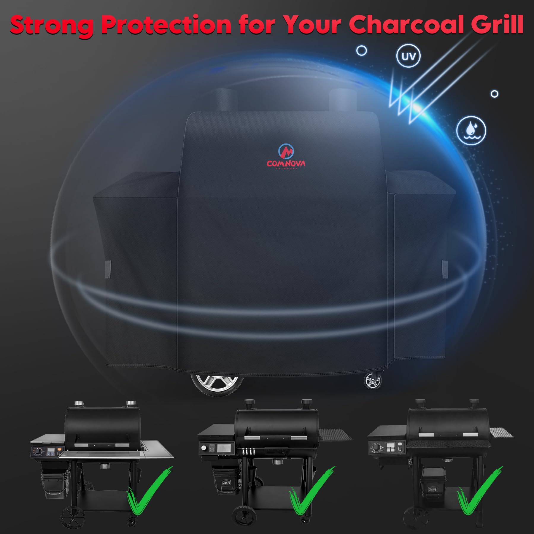 M COMNOVA OUTDOORS easy-cleaning grill cover for quick maintenance after grilling