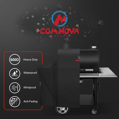 M COMNOVA OUTDOORS grill cover with Velcro straps for secure wind-proof fit