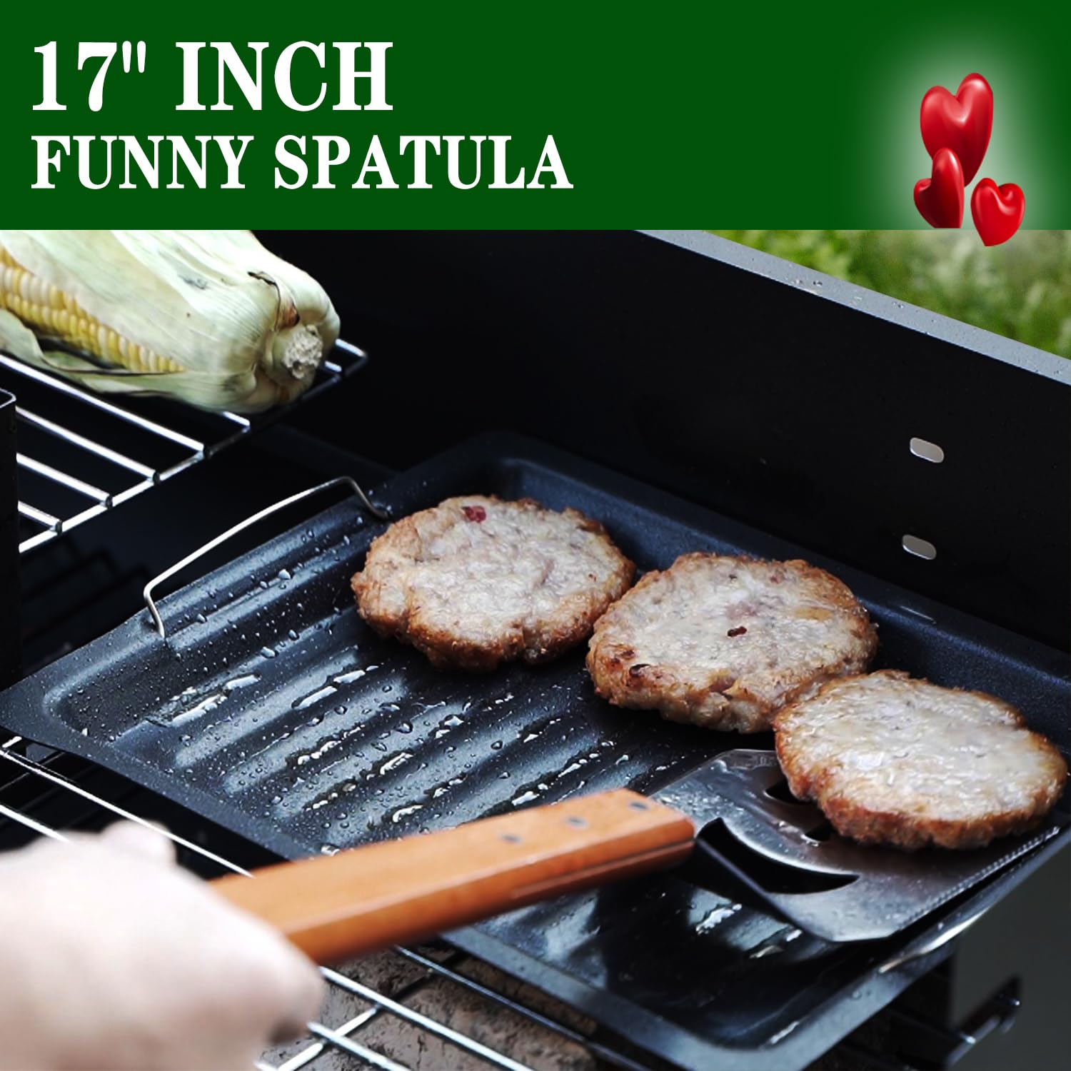 M-HHonger 7-in-1 spatula includes multiple tools for seamless grilling tasks.