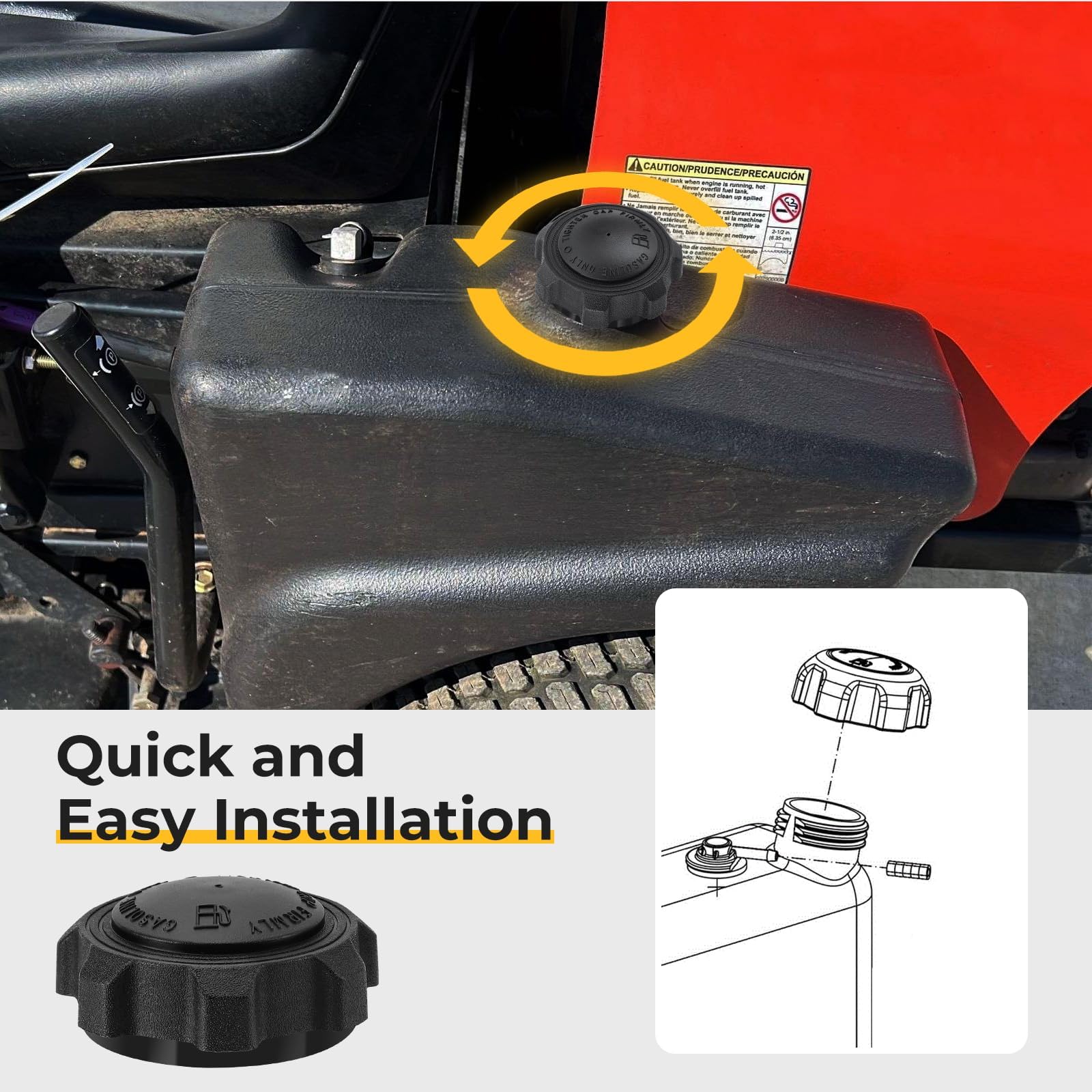M MATI fuel cap for John Deere STX through SRX series ensures snug fit