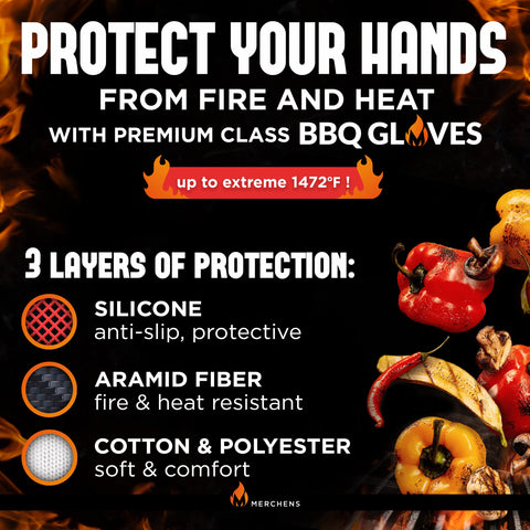 M Merchens aramid-silicone gloves blend protection with flexibility during long cooks