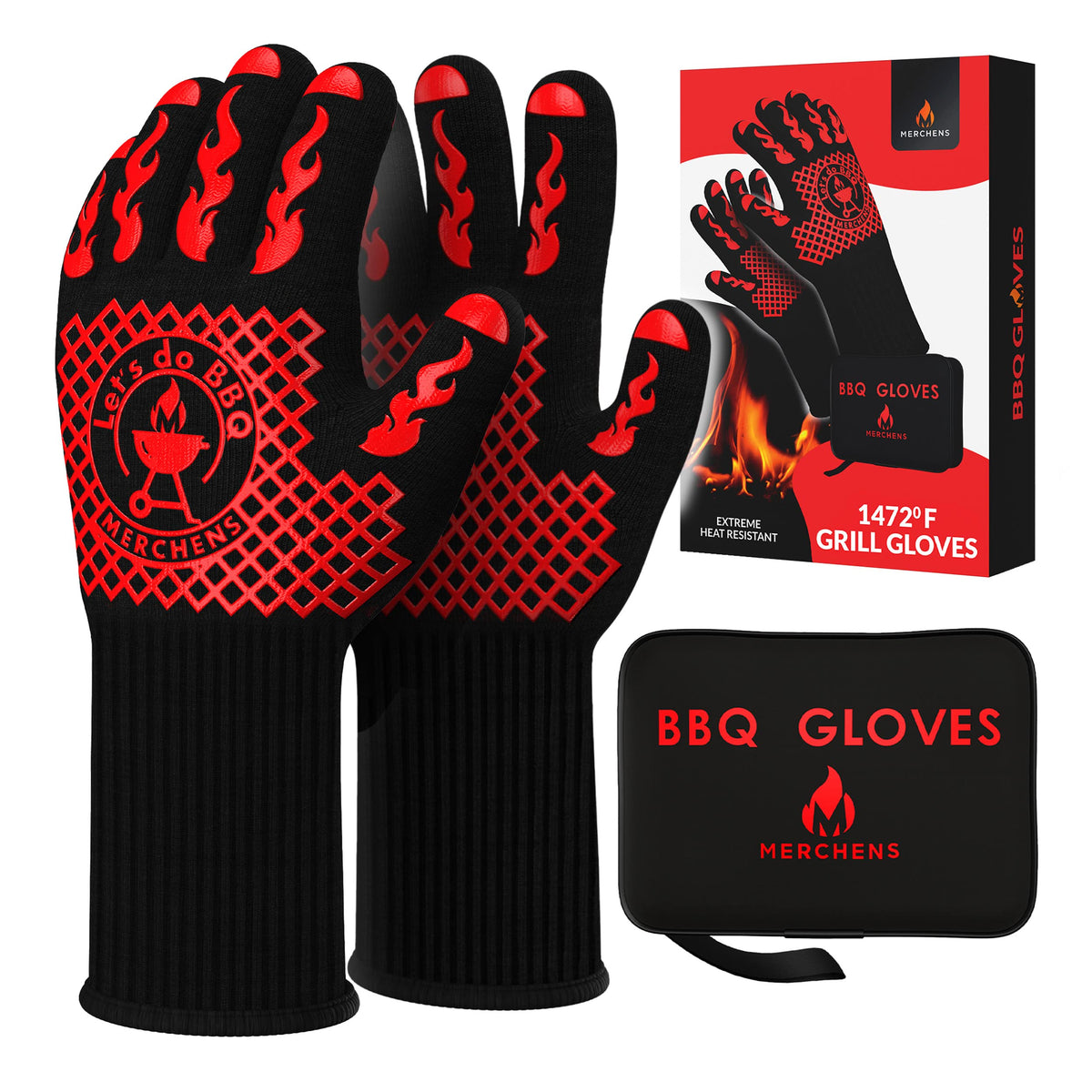 M Merchens Pro Series gloves show heat resistance up to 1472°F for grilling