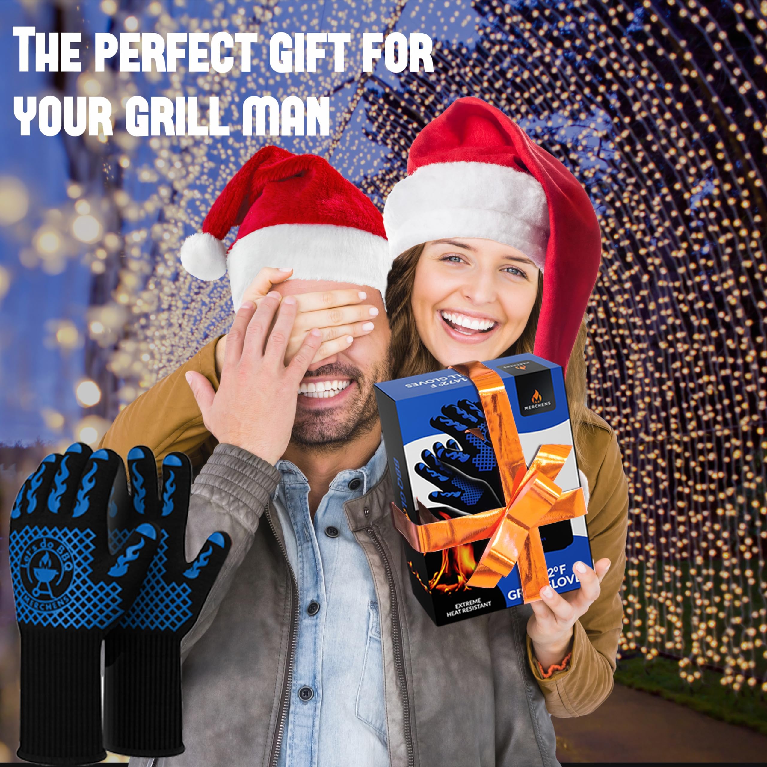 M MERCHENS silicone mitts provide a confident grip during flipping and basting.