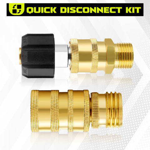 M MINGLE 1/2 to 3/4 quick connect adapters enabling flexible configurations.