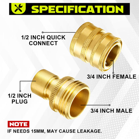 M MINGLE 3/4 to 1/2 quick connect adapter in use for versatile hookups.