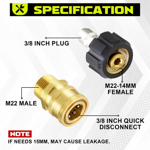 M MINGLE 3/8 quick disconnect enabling fast hose connections.