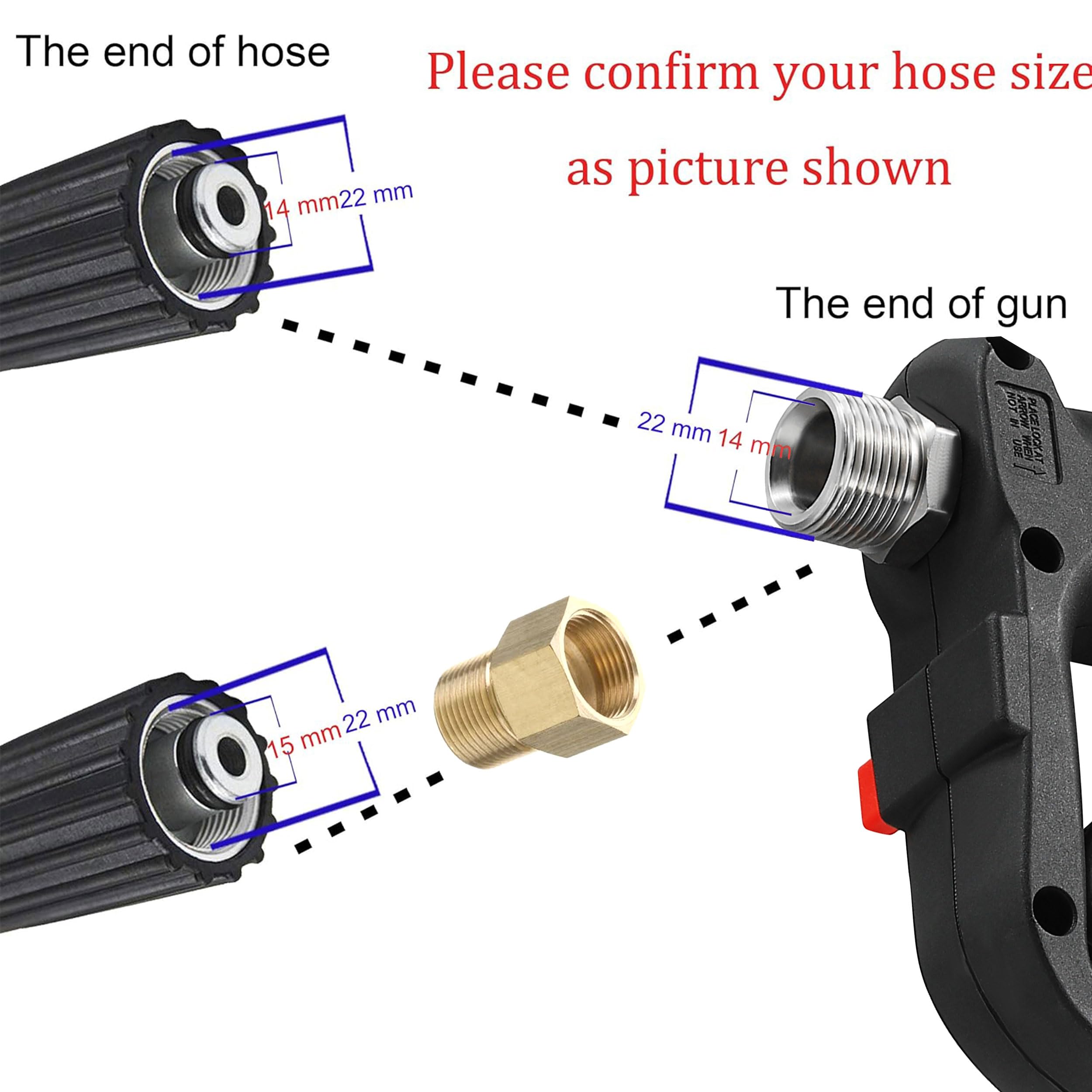 M MINGLE brass coupler with M22 fittings enabling secure hose connections