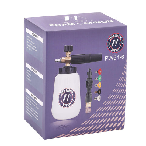 M MINGLE 65-degree tip for broad spray and rinse.