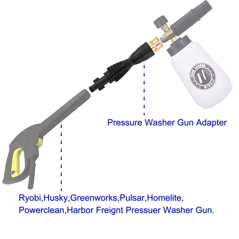 M MINGLE foam cannon nozzle tips for versatile foam and spray.