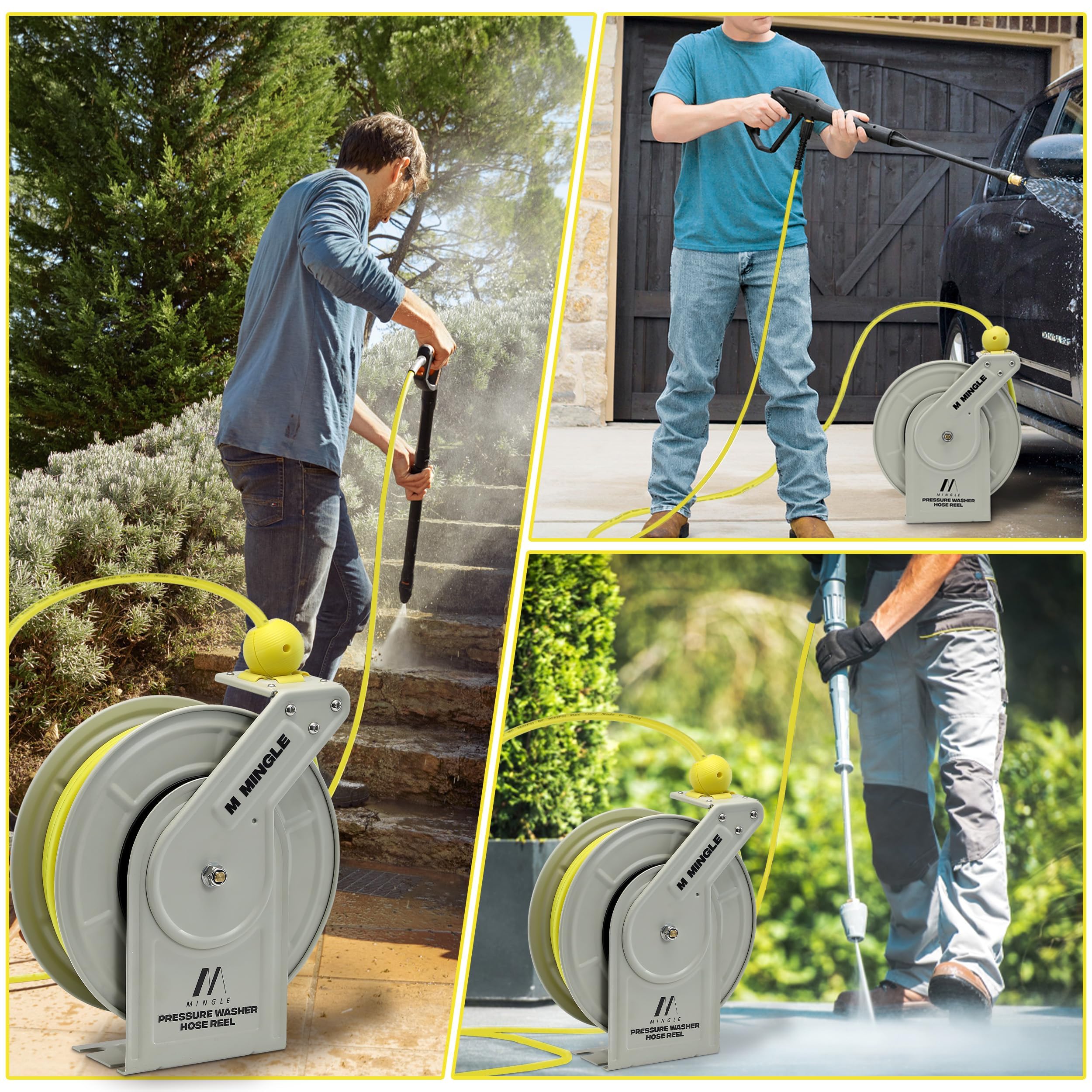 M MINGLE safety-focused reel design for secure operation.