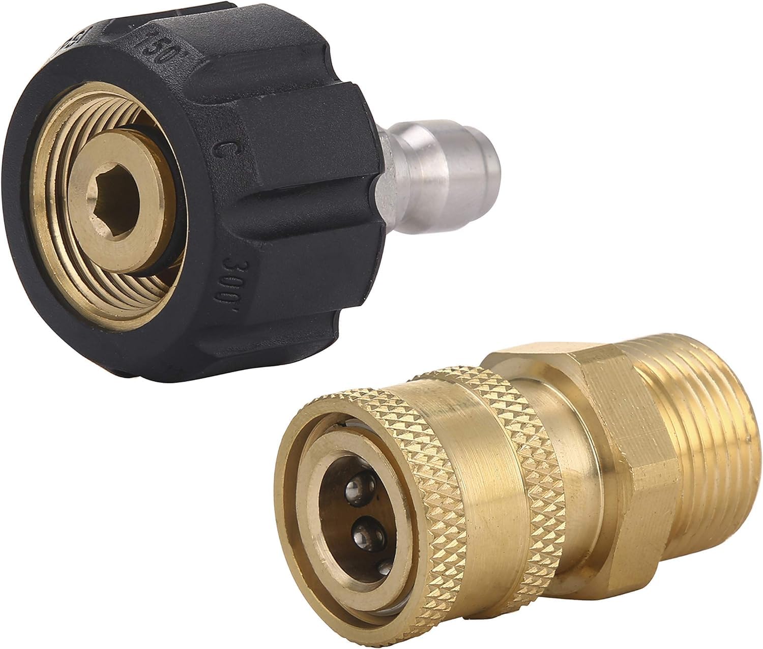 M MINGLE pressure washer adapter with M22 to 1/4 inch quick connect for versatile spraying