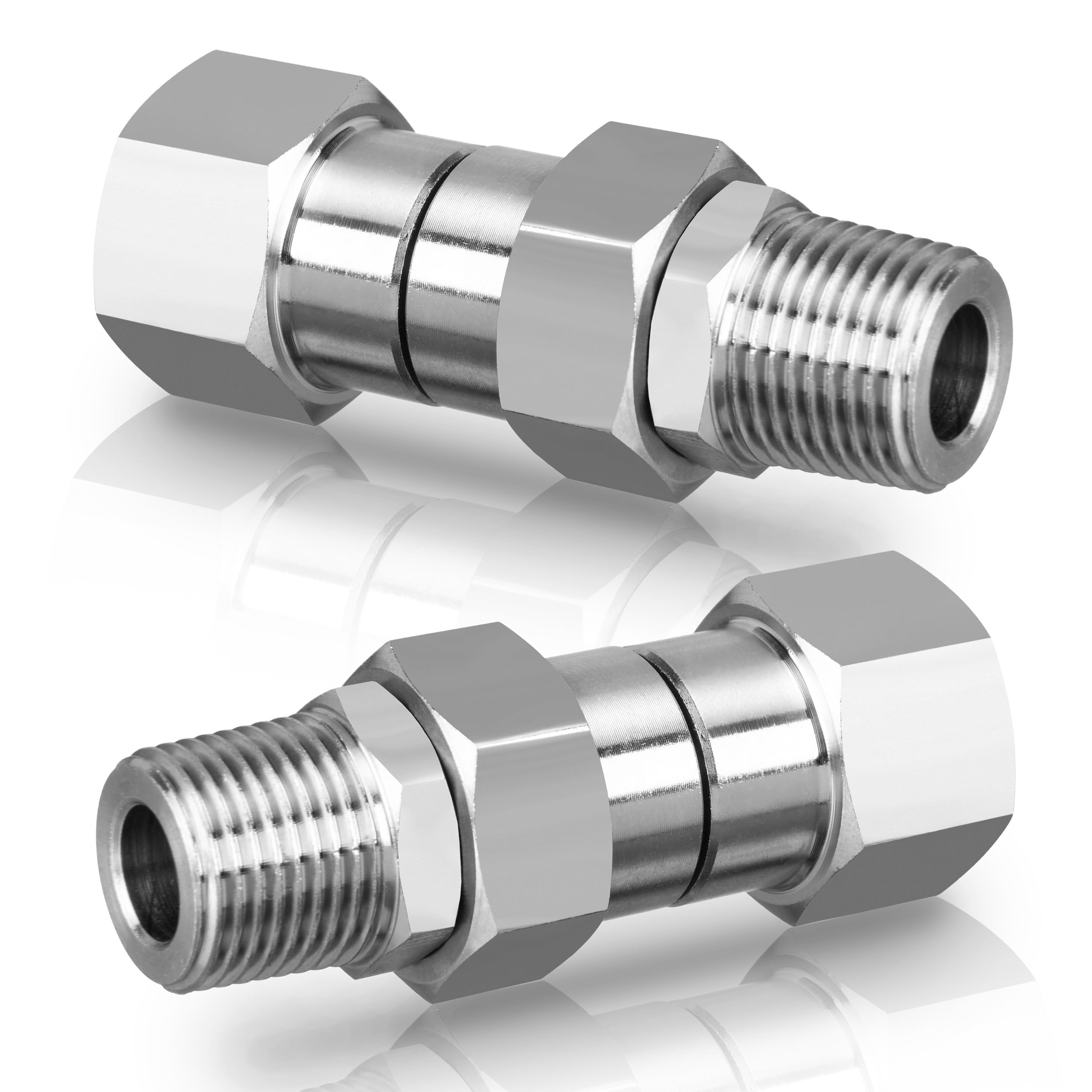 M MINGLE pressure washer swivel fitting with anti-twist 360-degree rotation for tangle-free hoses.