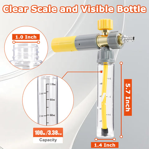 M MINGLE professional foam gun kit covers car, patio, and deck cleaning.