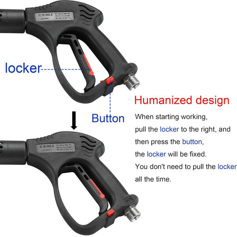 M MINGLE trigger lock provides safer operation