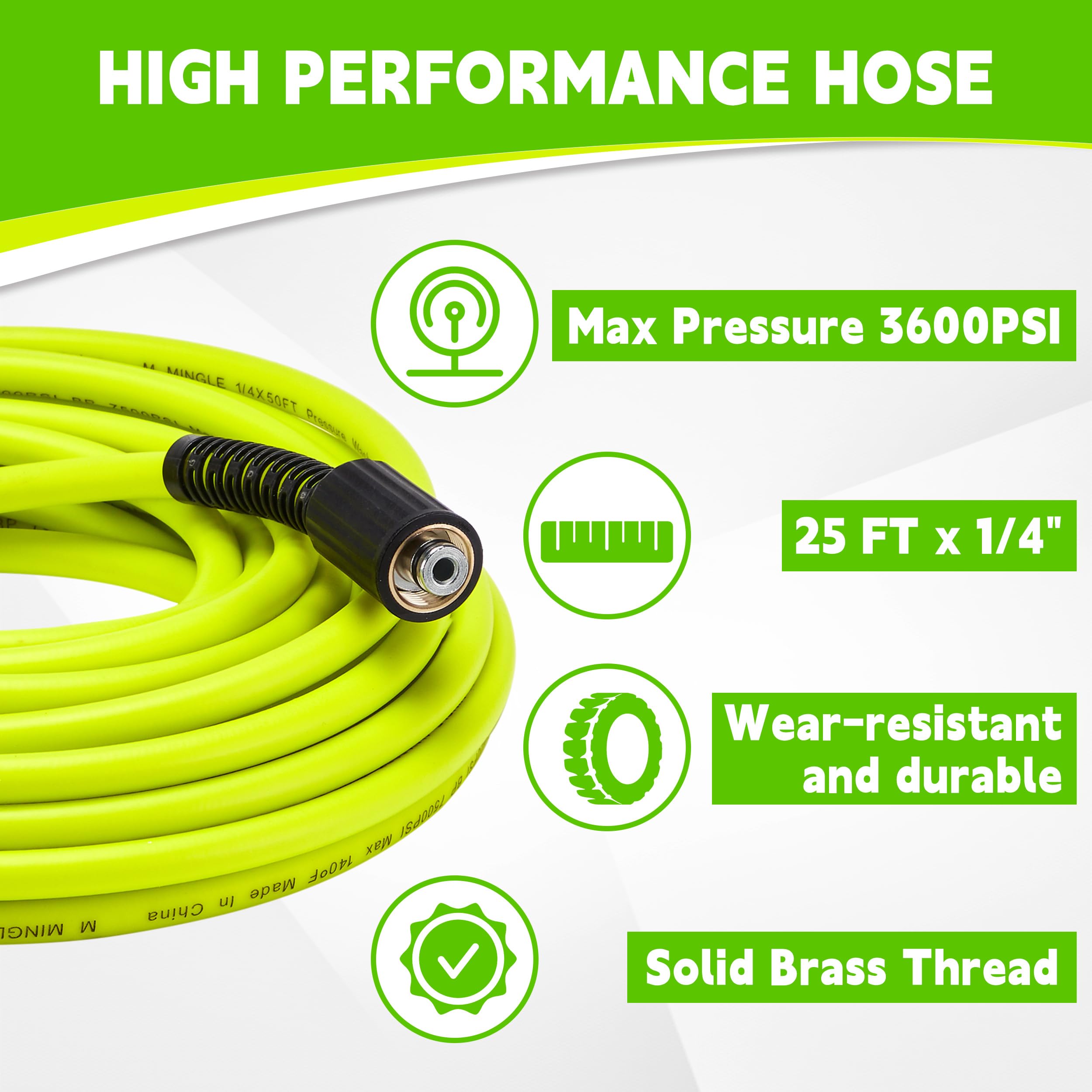 M MINGLE weather and abrasion resistant hose for long-lasting use