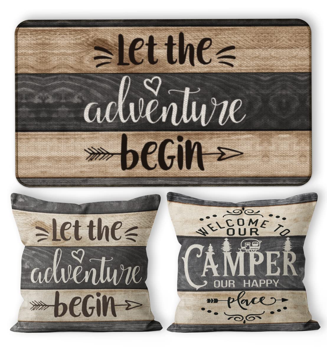 M-Qizi camper doormat with non-slip rubber for secure entry