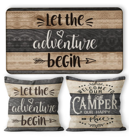 M-Qizi camper doormat with non-slip rubber for secure entry