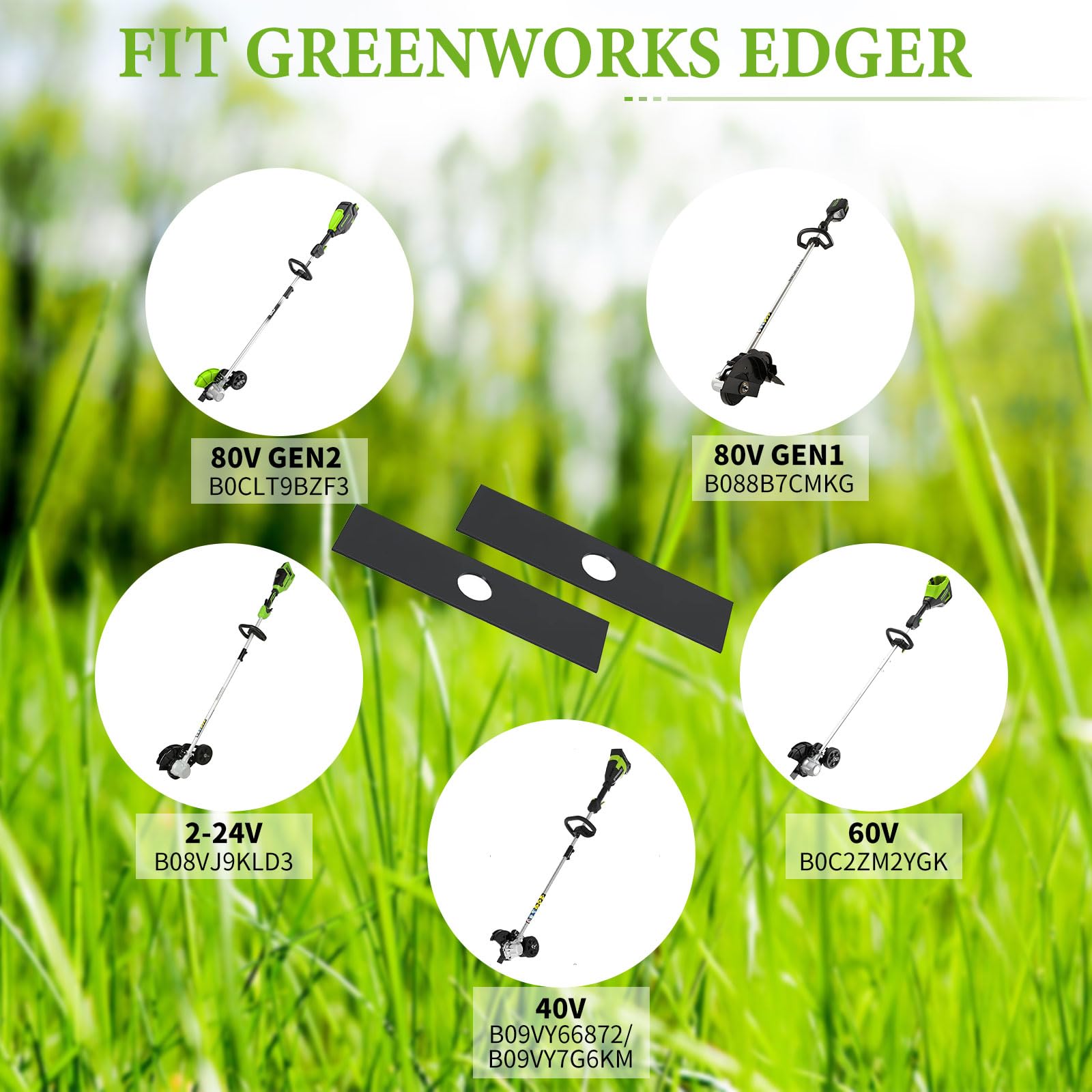 M_lapis 8x2 inch edger blade compatible with Ryobi, Echo, and Stihl.