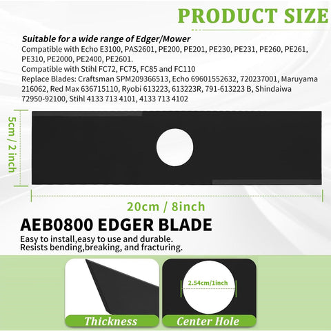 M_lapis edger blade 8x2 inch designed for clean lawn borders.
