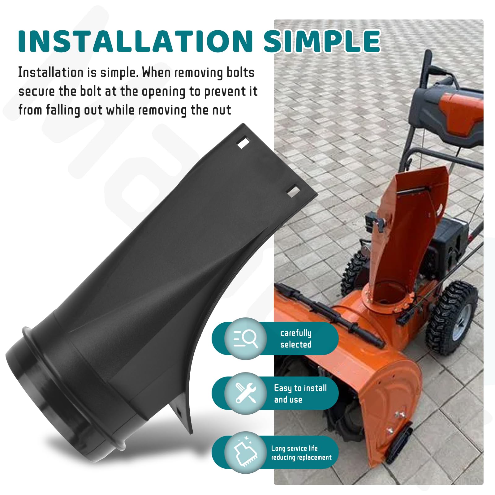 MaBoltx snow blower chute installation guide for straightforward mounting