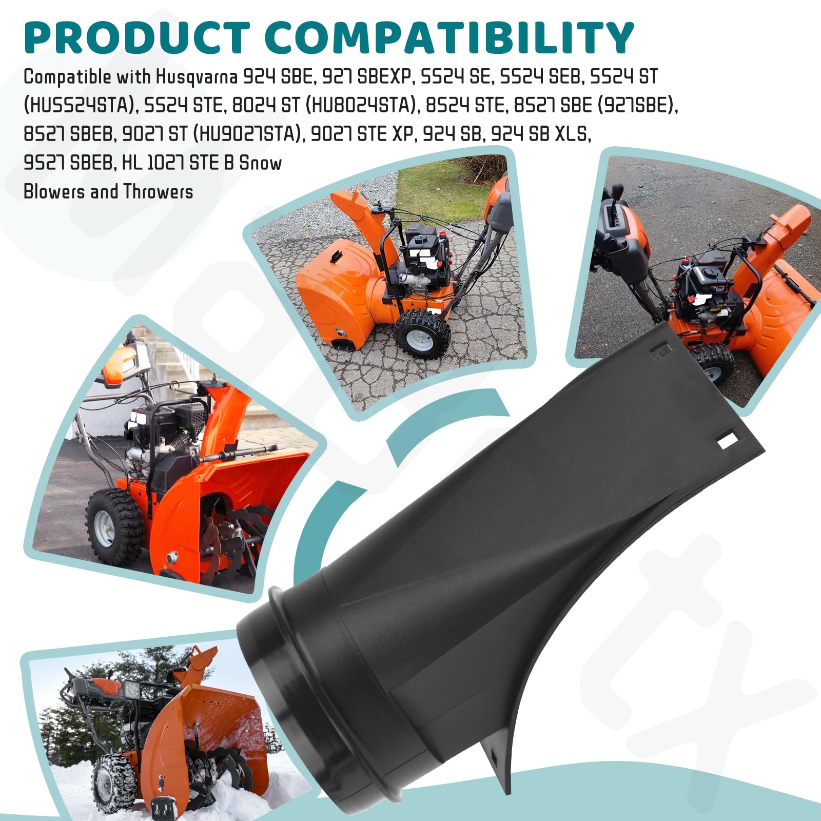 MaBoltx snow blower chute compatible with Poulan for reliable snow clearing