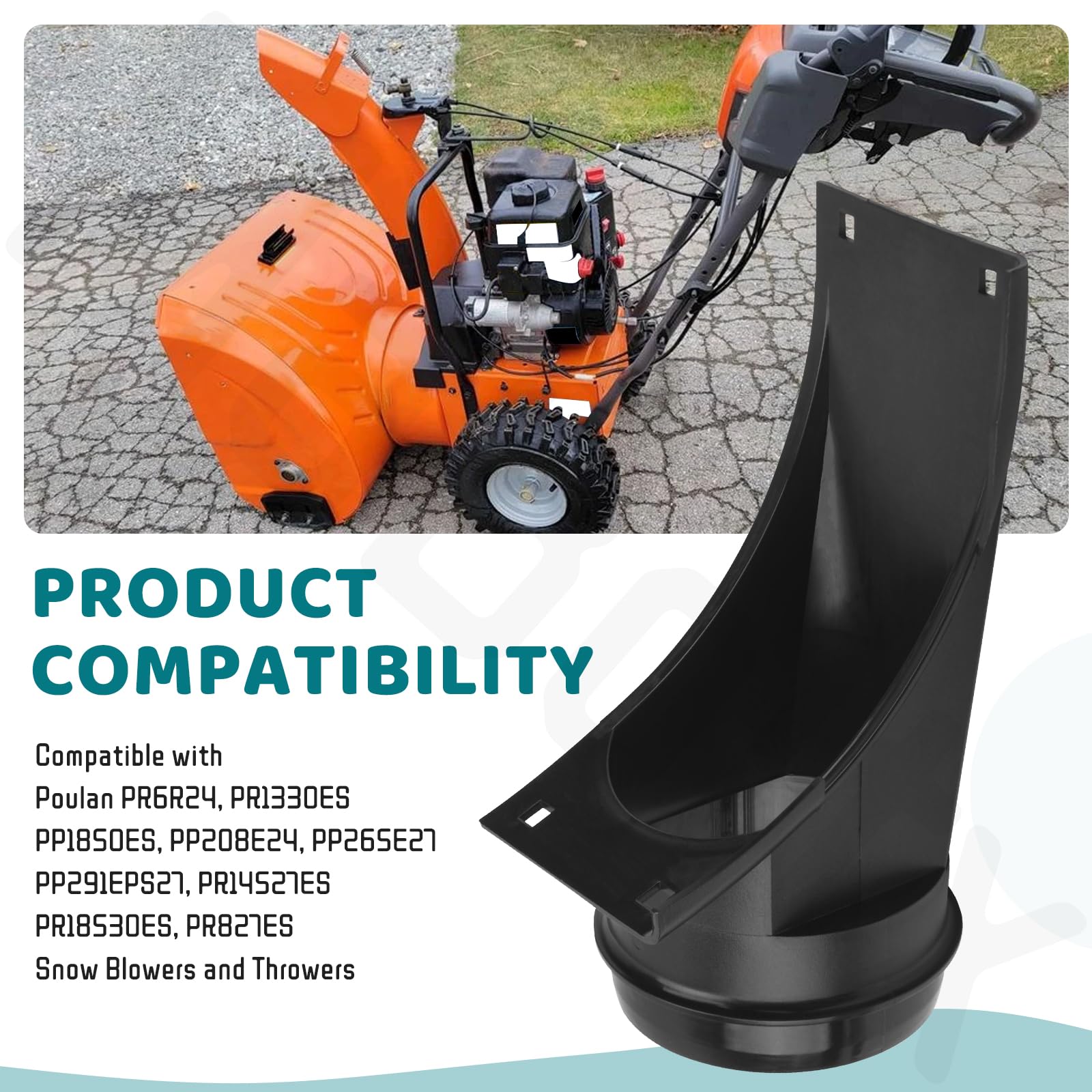MaBoltx snow blower chute compatible with PP265E27 for easy installation