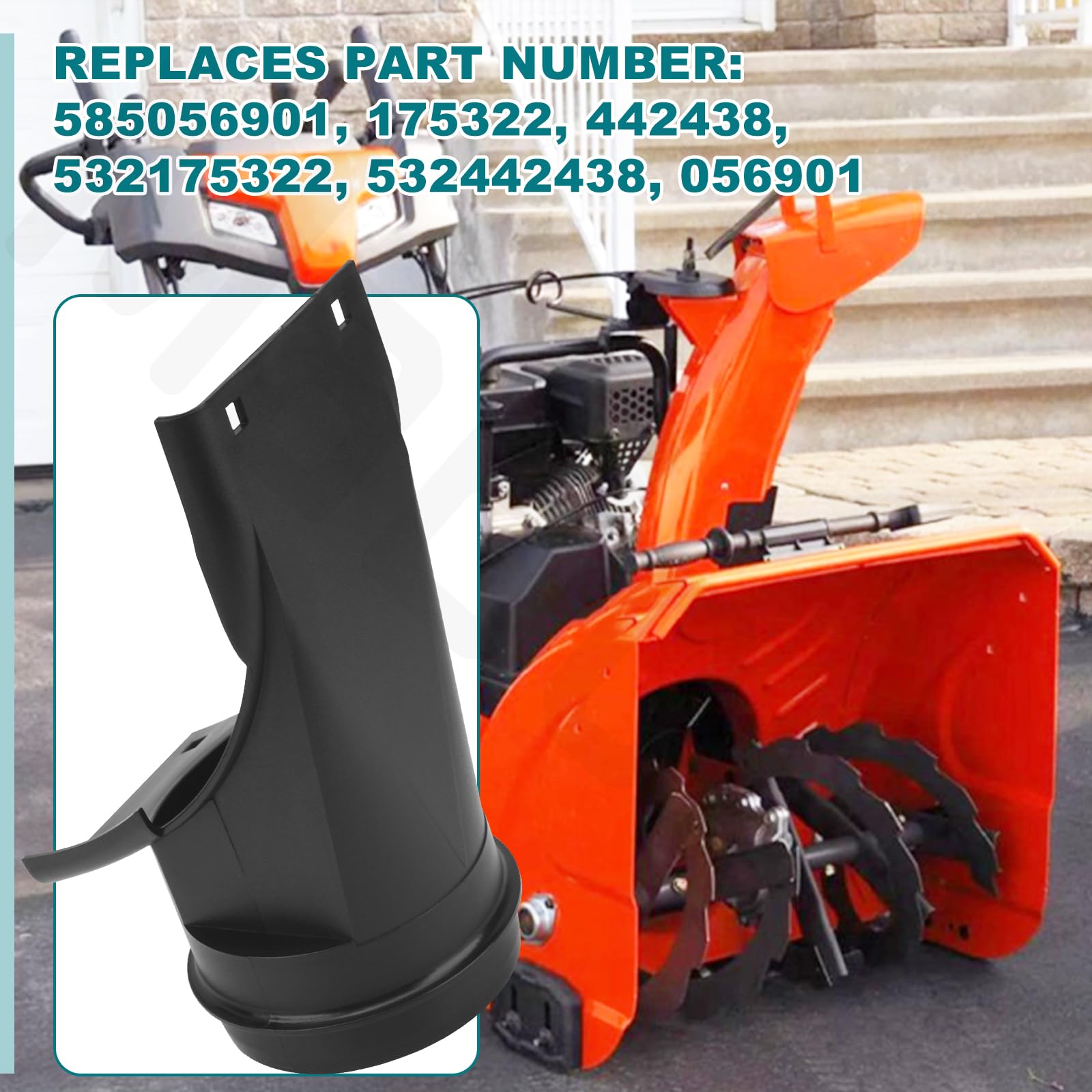 MaBoltx snow blower chute compatible with PR1330ES for quick swaps