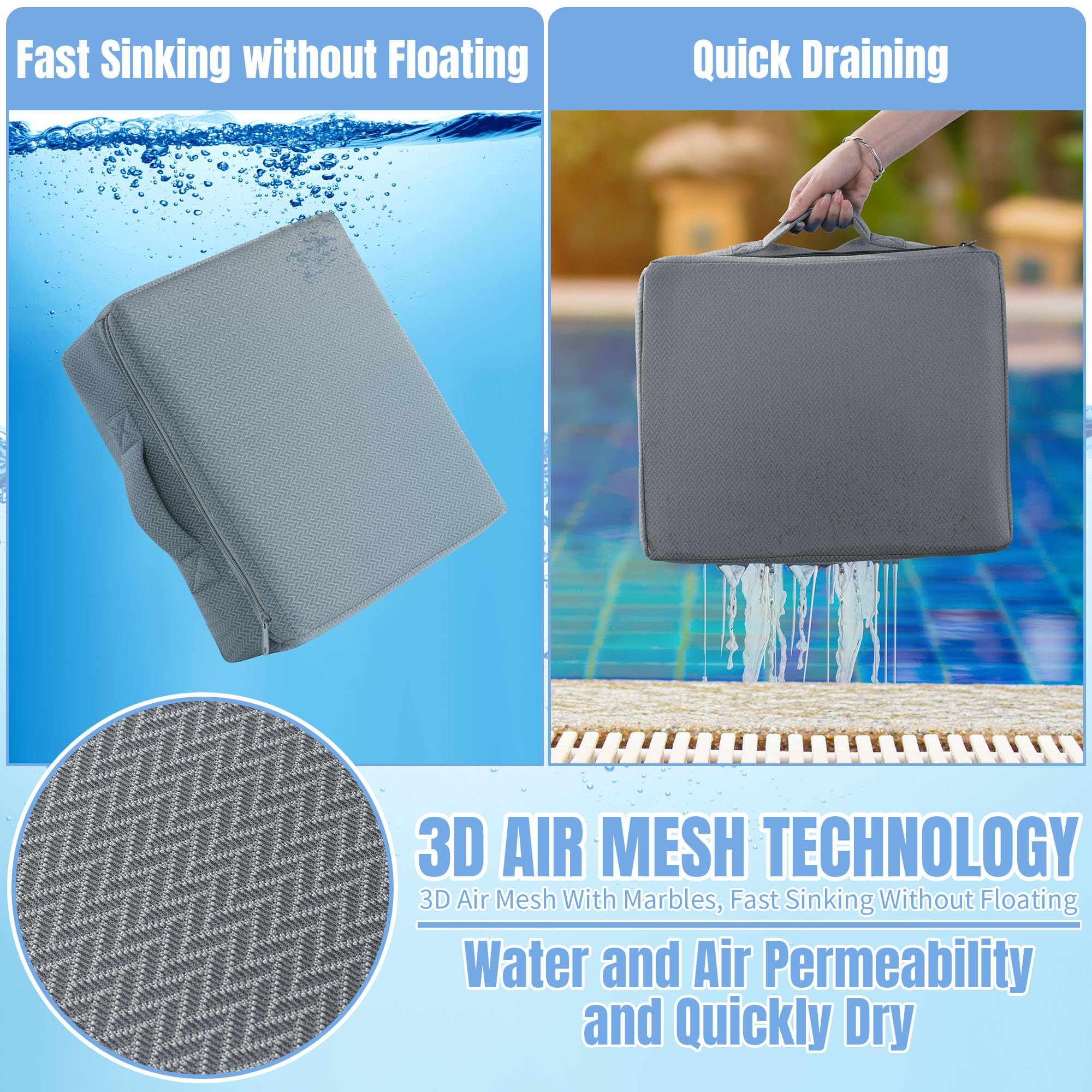 MABOZOO ergonomic design cushions hips and back during soak.