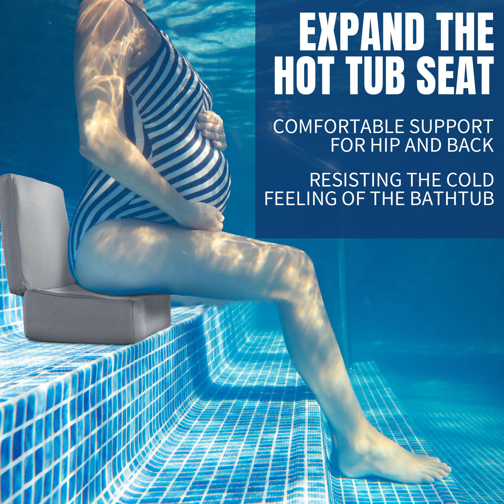 MABOZOO seat sinks for stable placement in tub.