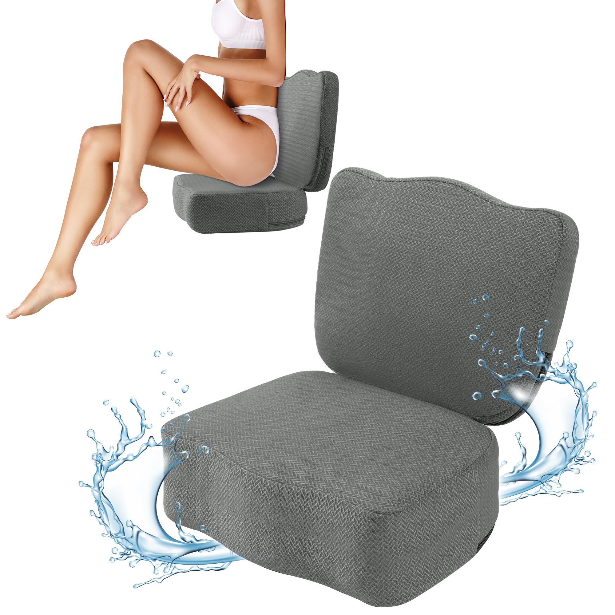 MABOZOO hot tub booster seat with weighted design stays put for steady soaking