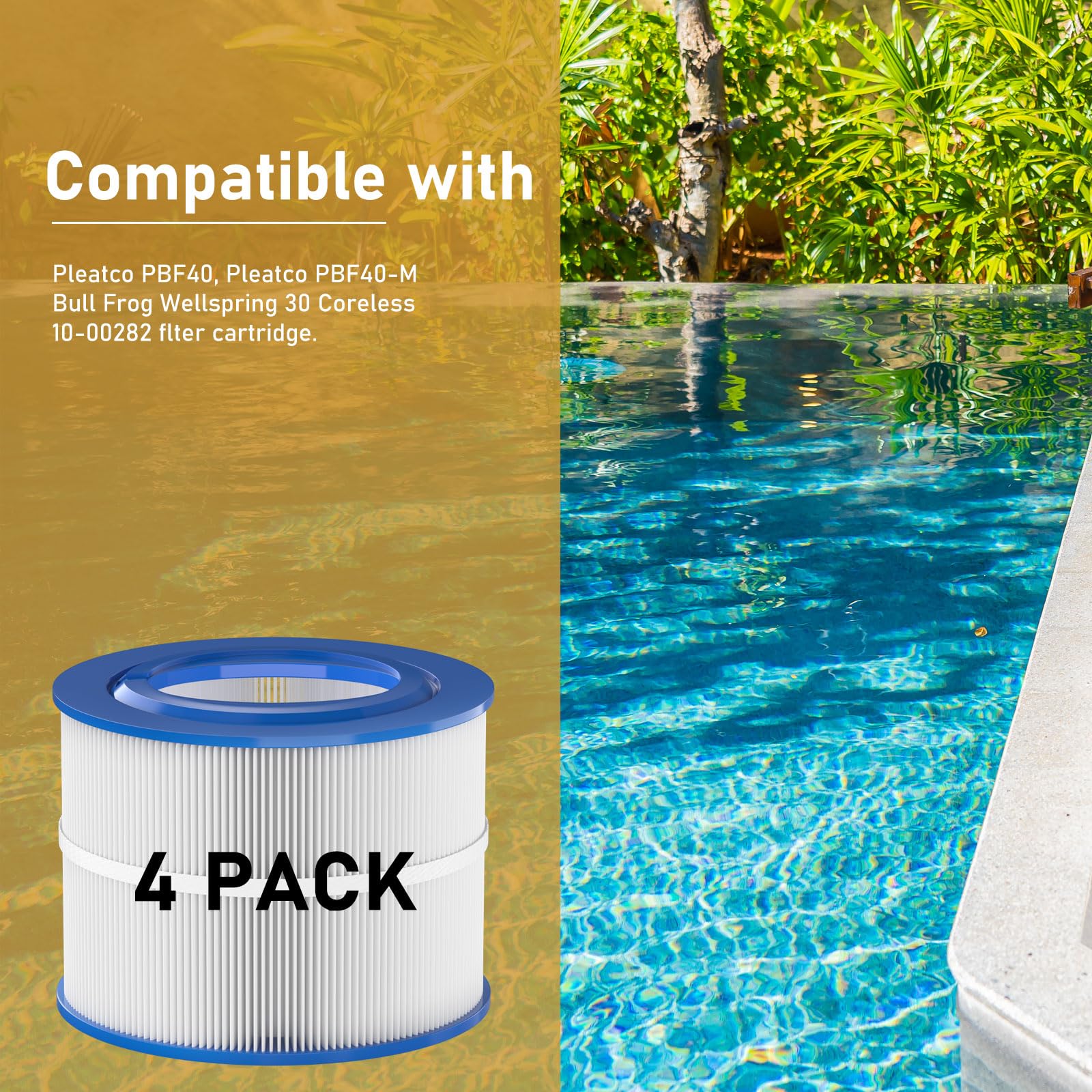 Easy installation shown for spa care without tools