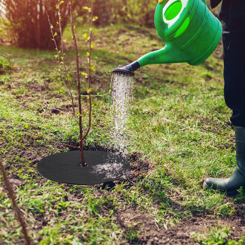 Macarrie black mulch ring is reusable and easy to position