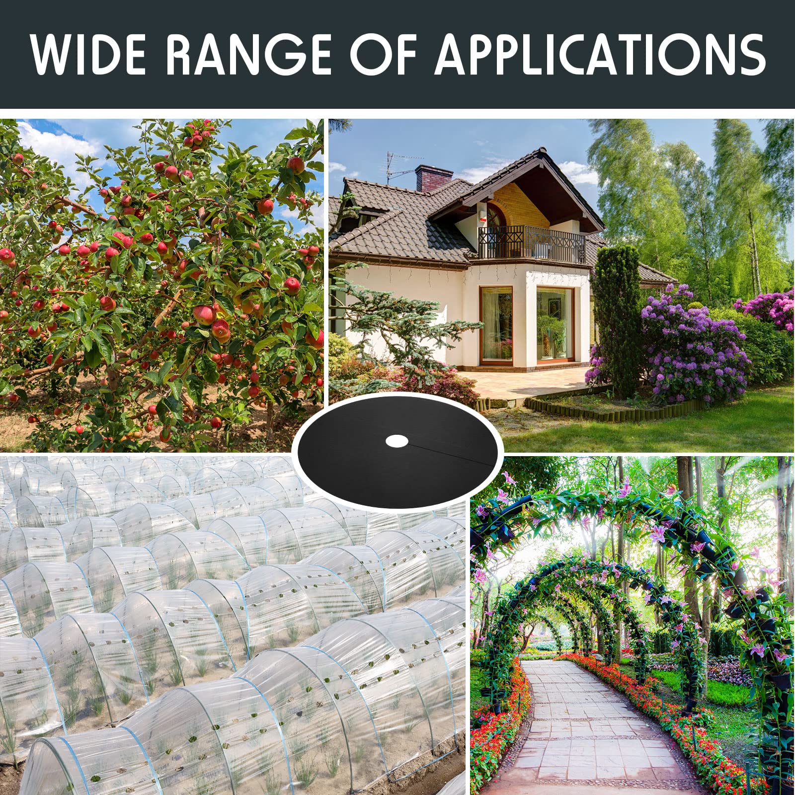 Macarrie breathable circle ring maintains soil warmth and nutrients.