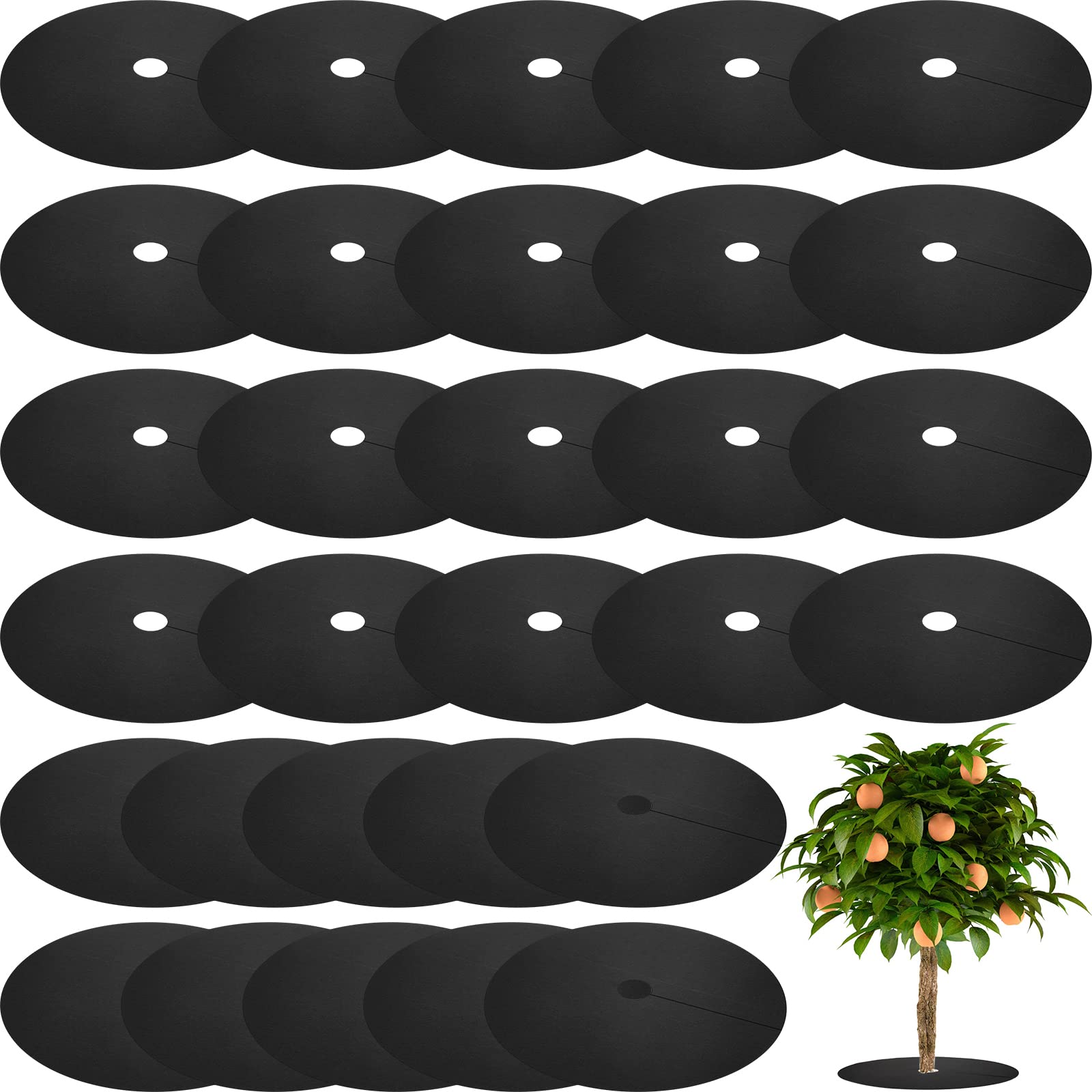 Macarrie weed barrier mats: 30-piece set protects roots and reduces weeds.