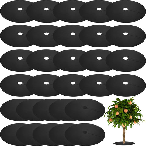 Macarrie weed barrier ring with 42 cm outer diameter protects roots from lawn damage