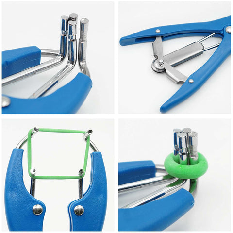 MACGOAL Packaging includes 1 bander and 100 rings for quick setup
