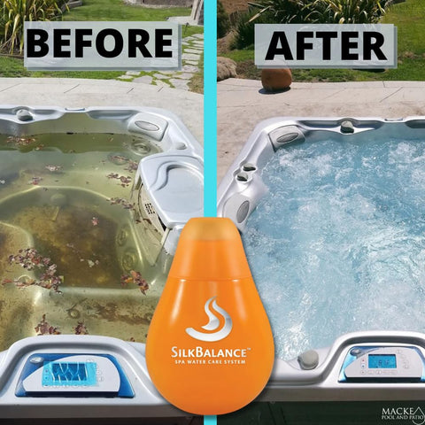 Macke SilkBalance water looks clear and silky after treatment