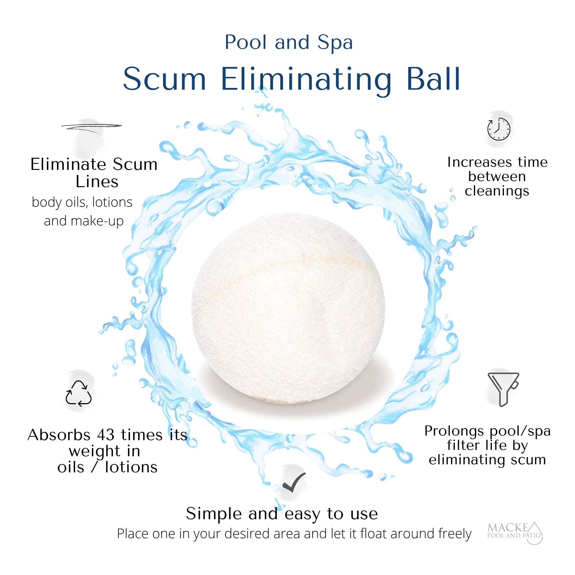 Macke Spa Marvel splash in tub: simple routine for regular use.