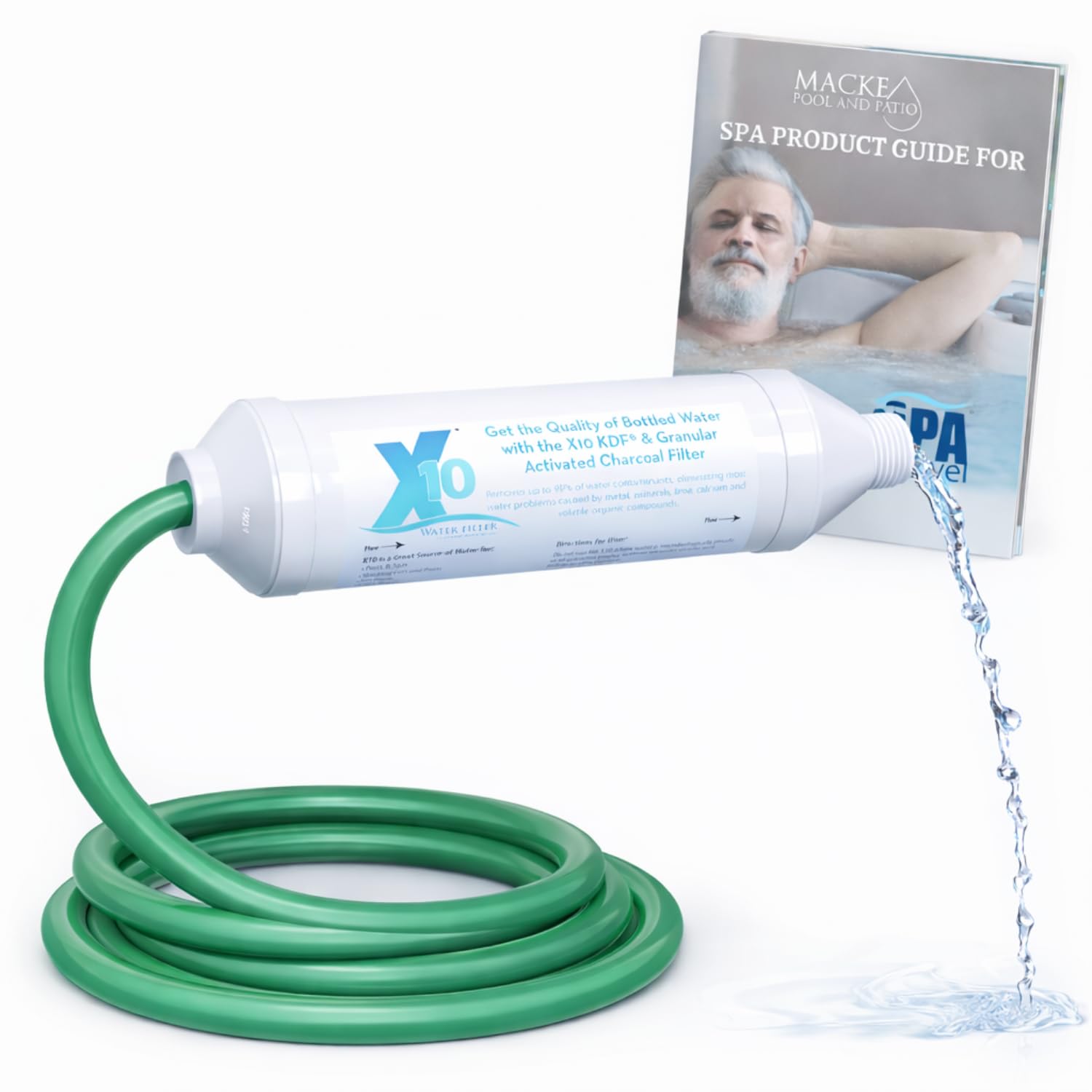 Macke Spa Marvel X10 filter close-up showing durable filtration for long-lasting water prep.
