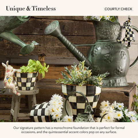 MacKenzie-Childs gilded ears bunny adds festive Easter charm to pots