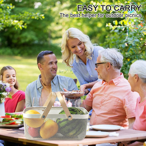 MACOIOR picnic-ready mesh basket for outdoor meals