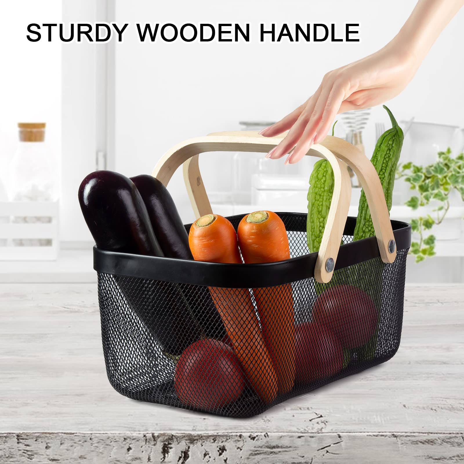 MACOIOR portable basket with foldable handles ideal for picnics and markets