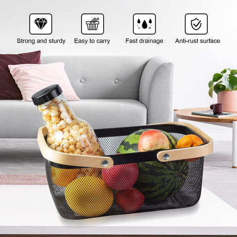 MACOIOR three-color option mesh basket complements kitchen and living spaces