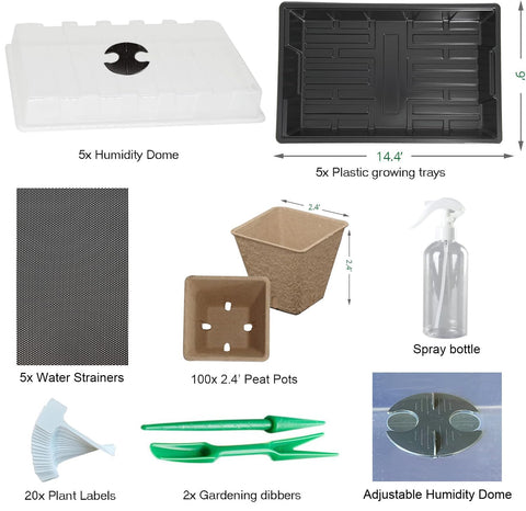 macoya seed starter kit water strainer keeps trays cleaner and water distribution even
