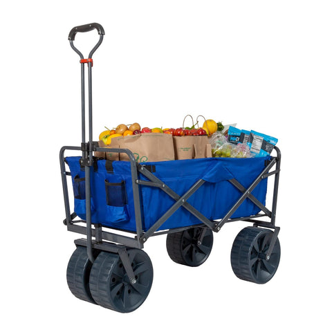 MacSports 600D fabric wagon, easy to clean after outdoor use.