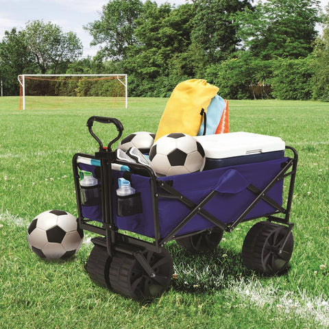 MacSports collapsible wagon interior, showcasing large cargo space for camping and picnics.