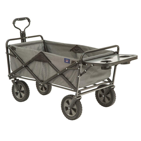 MacSports collapsible wagon open for quick setup and transport at the park