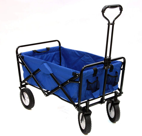 Mac Sports folding wagon setting up for quick transport